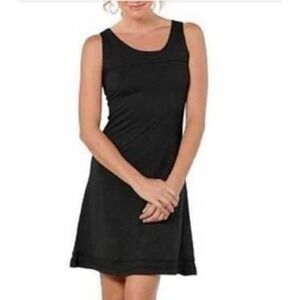 Horny Toad Dress Womens Medium Oolong Sleeveless Black Organic Cotton Casual
